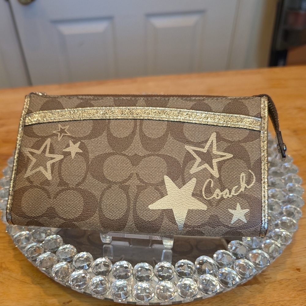 Coach Pop Star Print in Signature Canvas Wristlet EUC - Picture 3 of 8